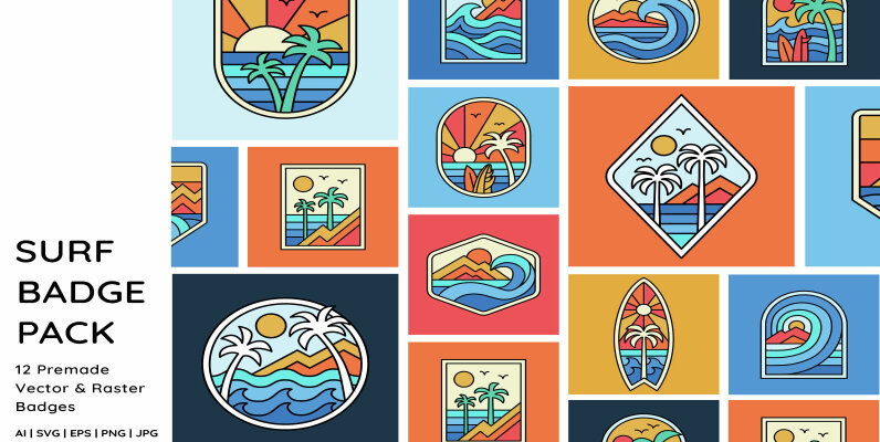 Surf Badge Pack