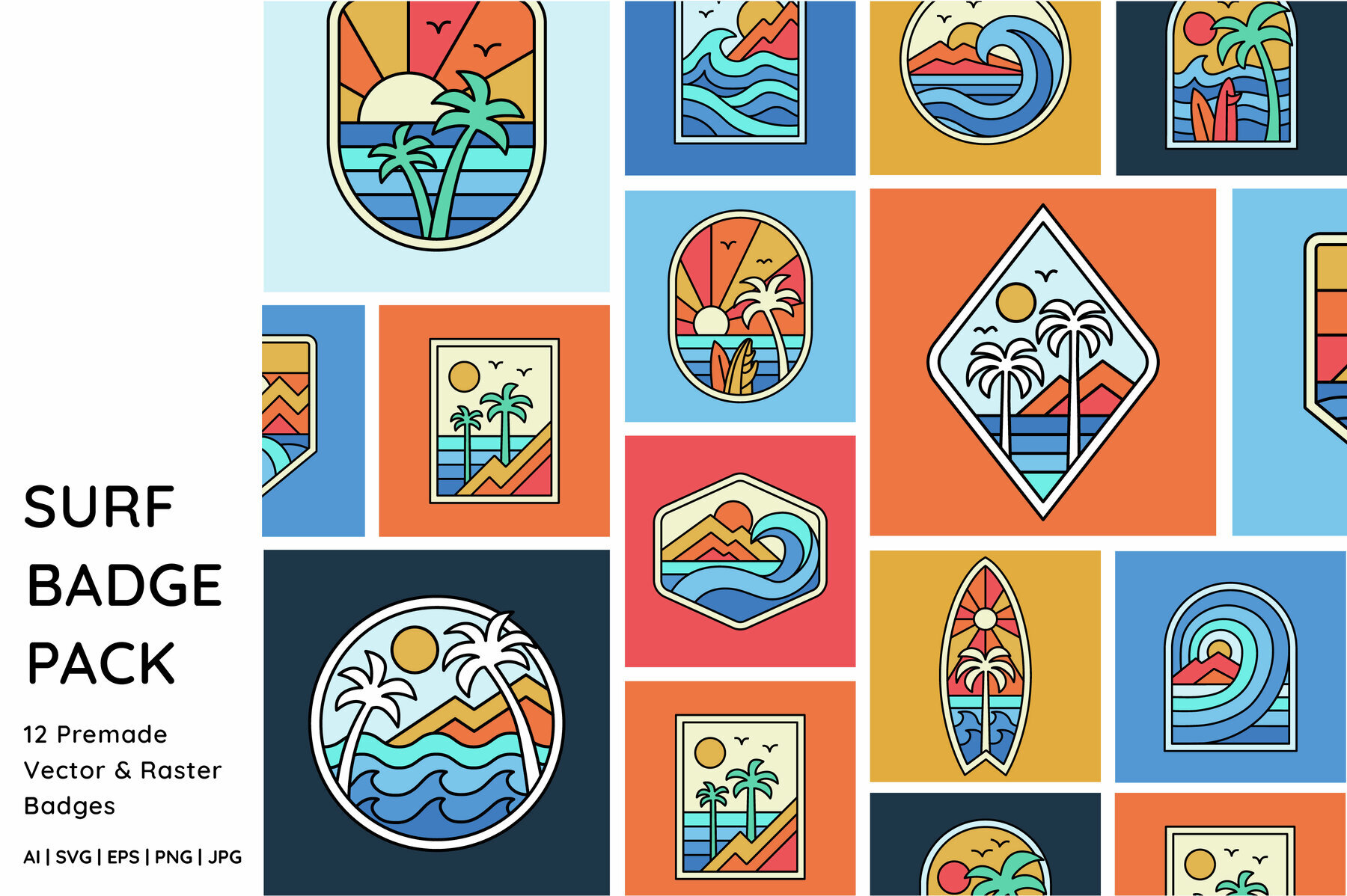 Surf Badge Pack 1