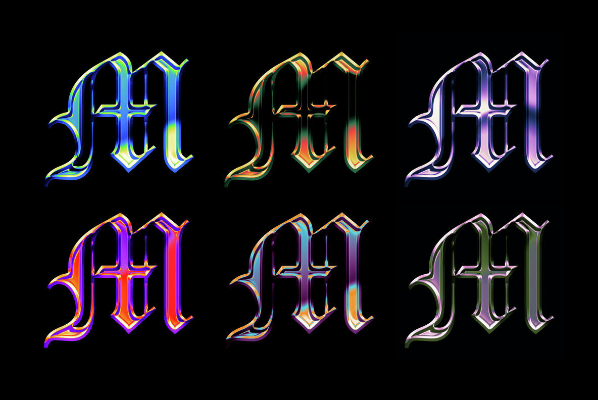 Gothic Chrome Text and Logo Effect 2