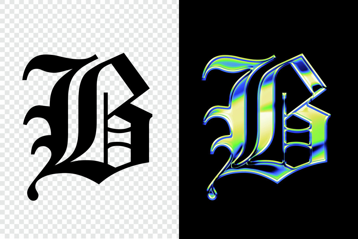 Gothic Chrome Text and Logo Effect 5