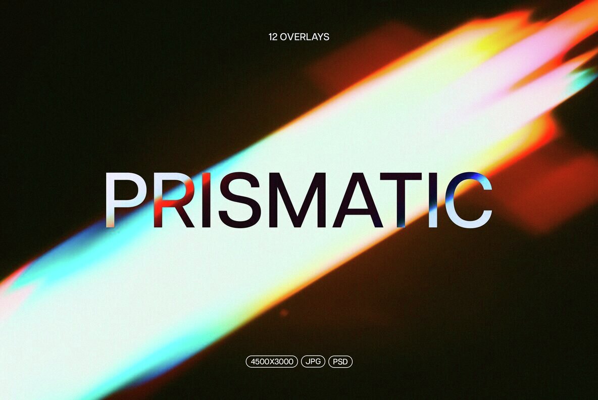 Prismatic Light Leaks Overlays Pack 1