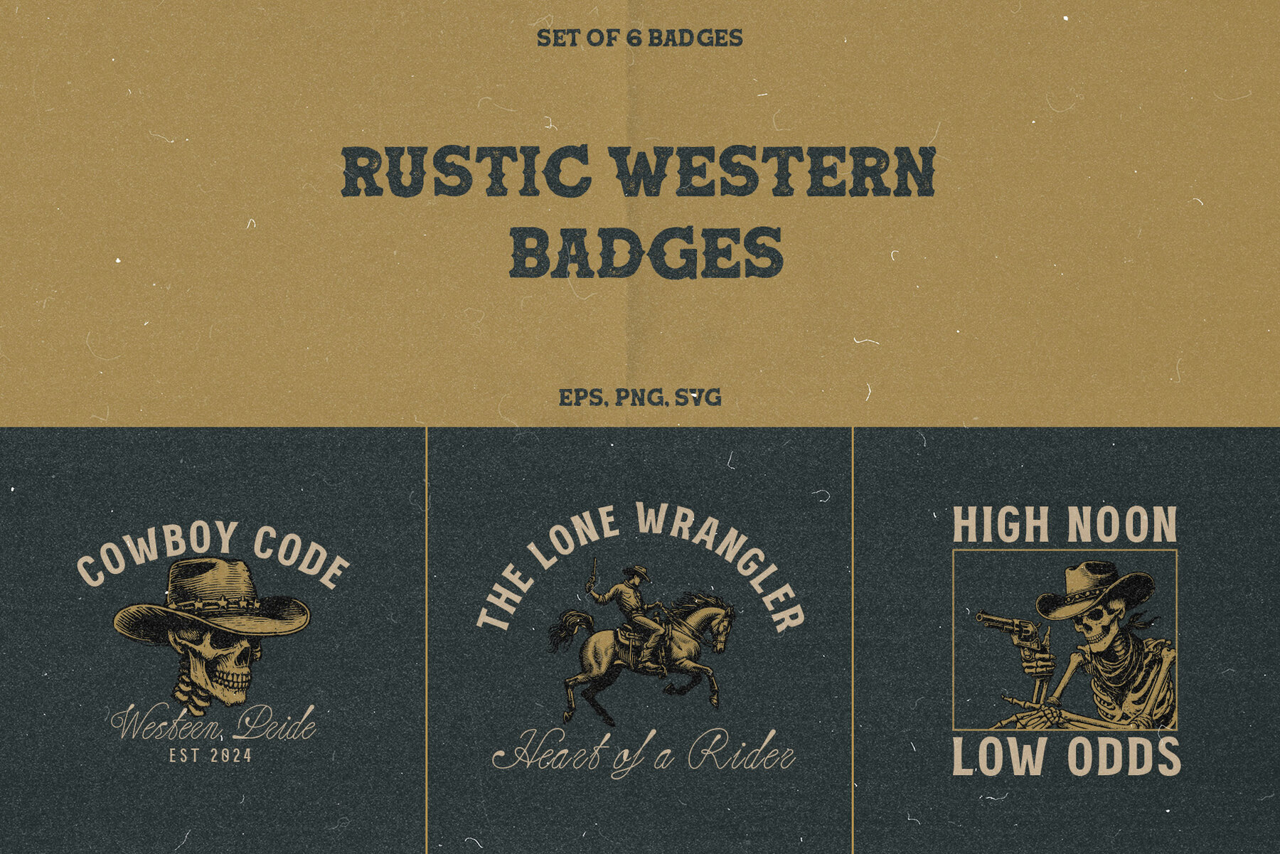 Rustic Western Badges 1