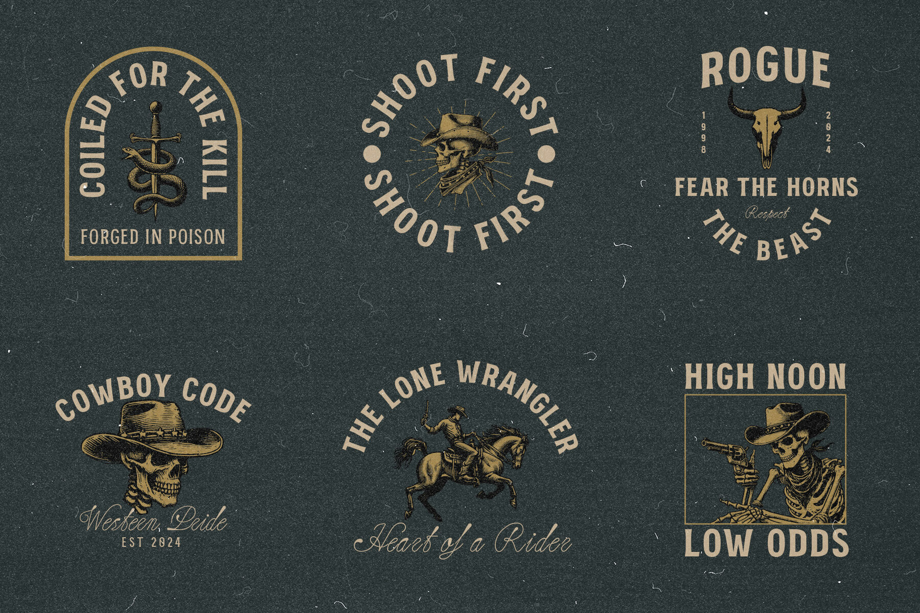 Rustic Western Badges 2