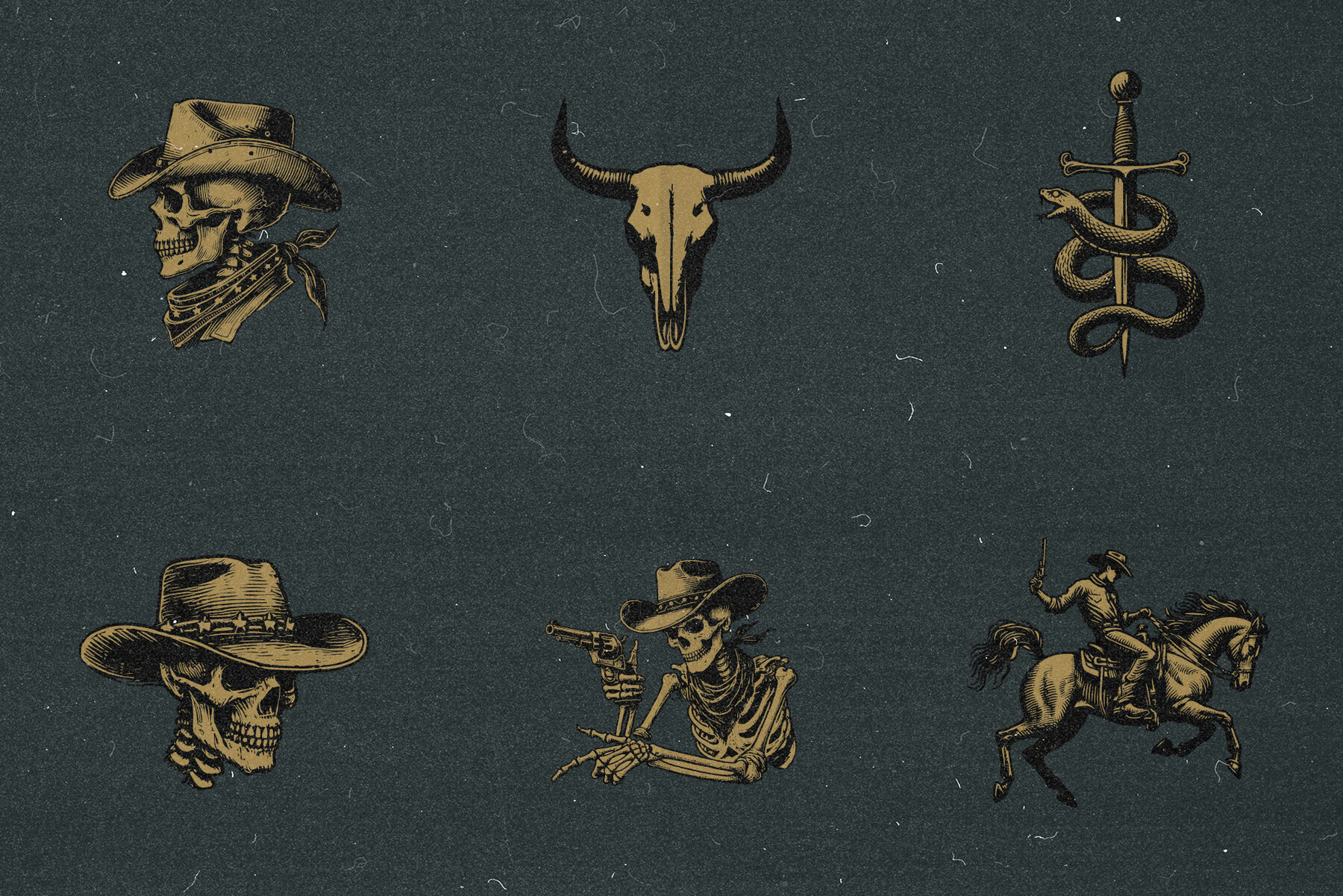 Rustic Western Badges 3