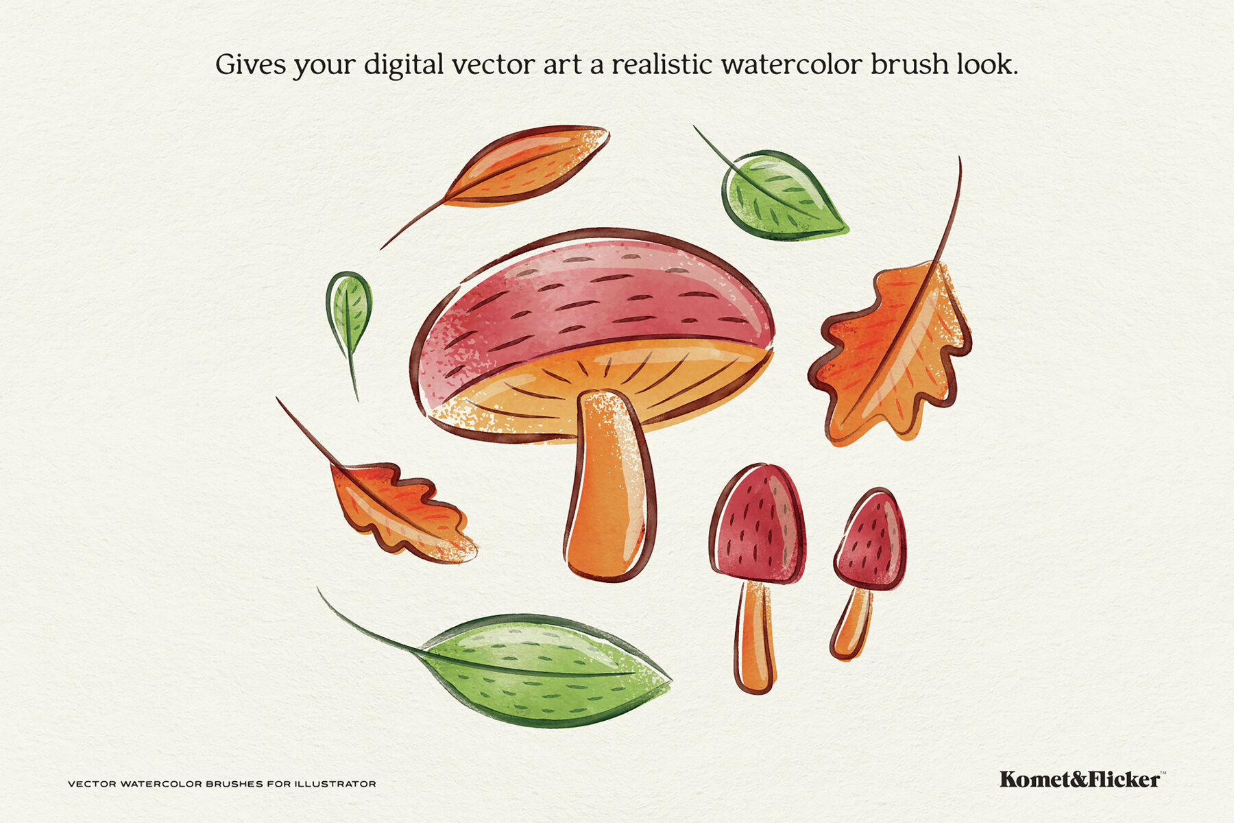 Vector Watercolor Brushes for Illustrator 2
