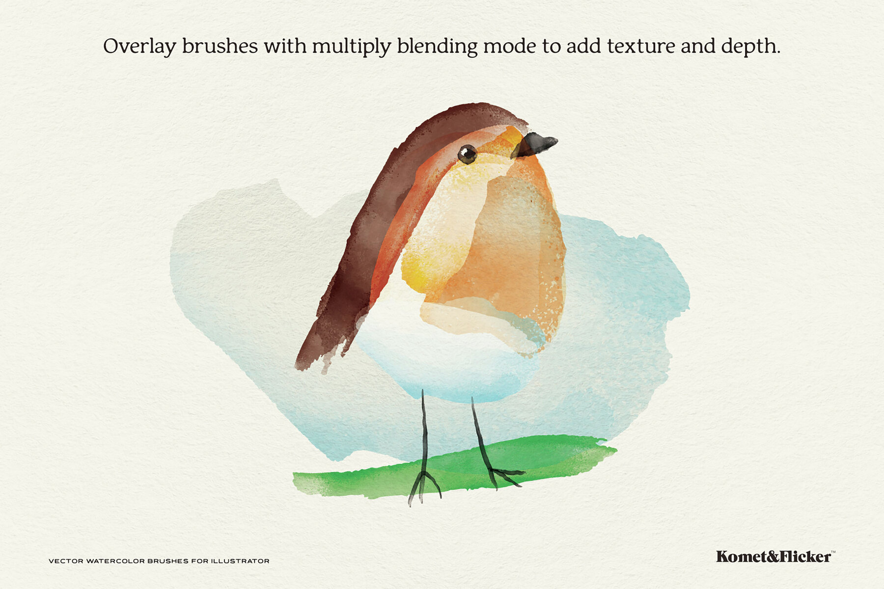 Vector Watercolor Brushes for Illustrator 4