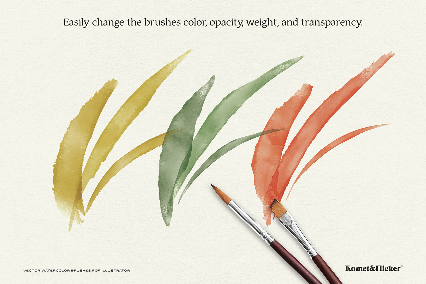 Vector Watercolor Brushes for Illustrator 5