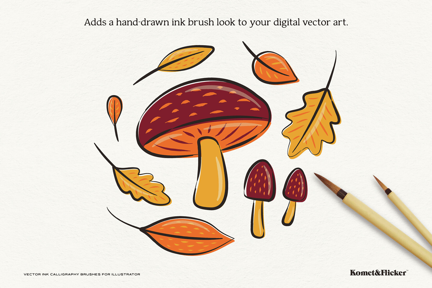 Vector Ink Calligraphy Brushes for Illustrator 2