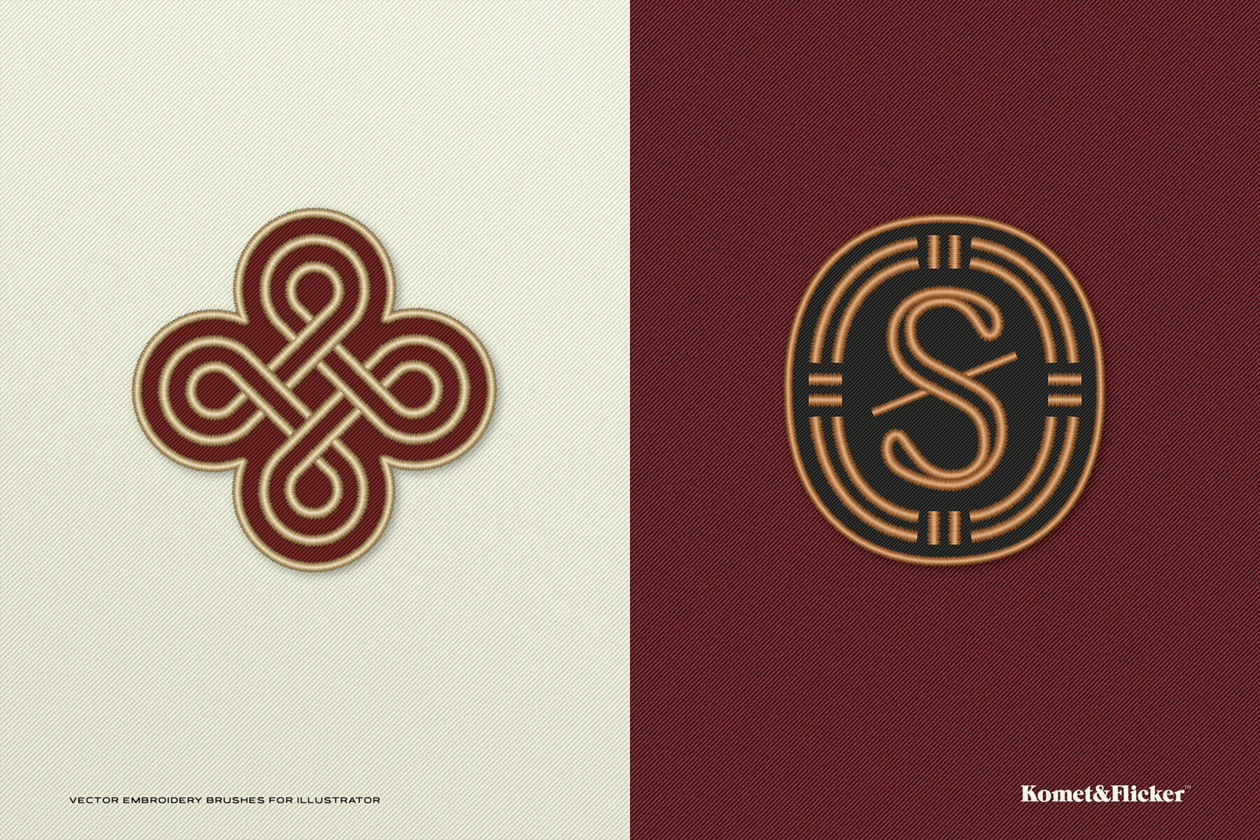 Vector Embroidery Brushes for Illustrator 4