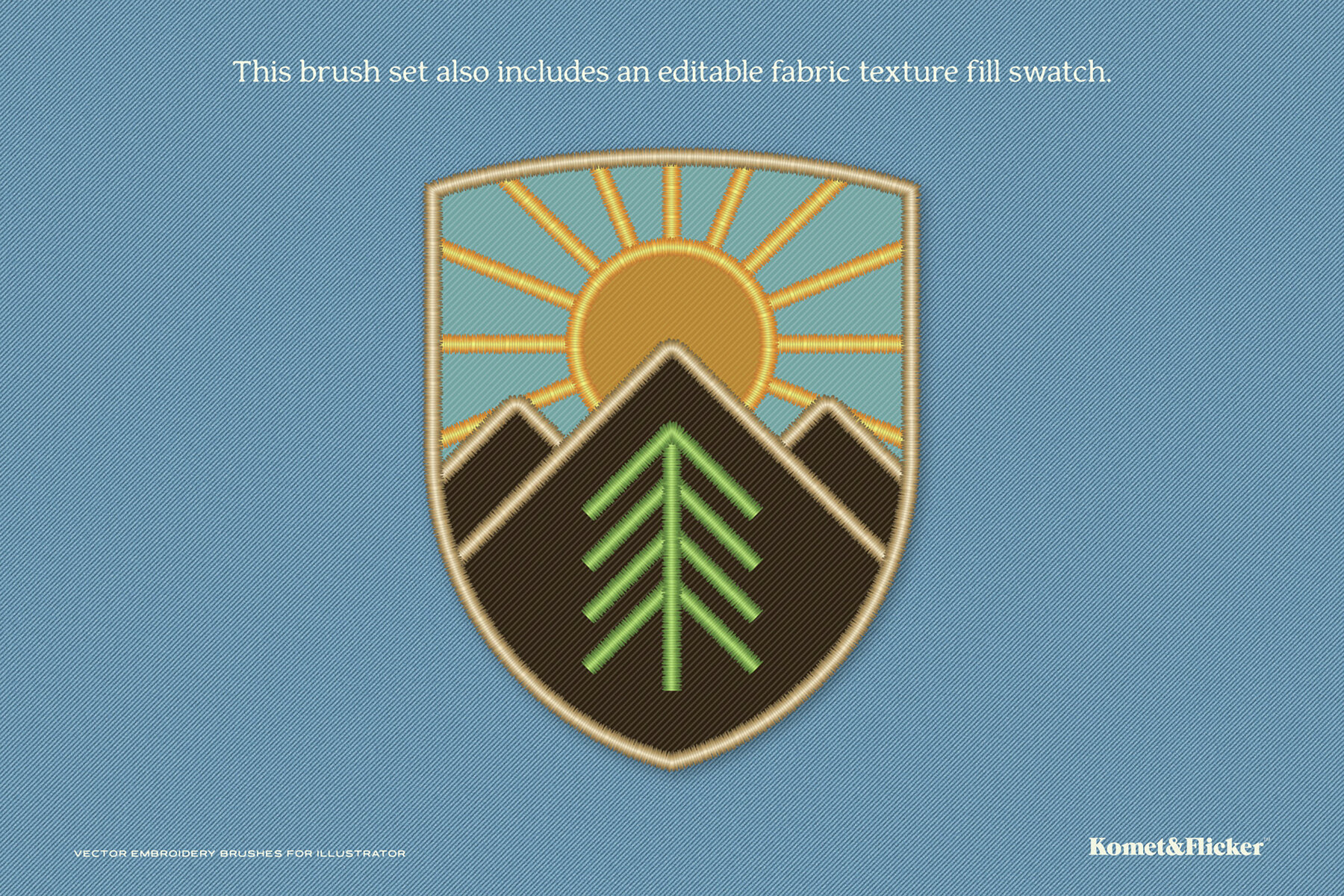 Vector Embroidery Brushes for Illustrator 5