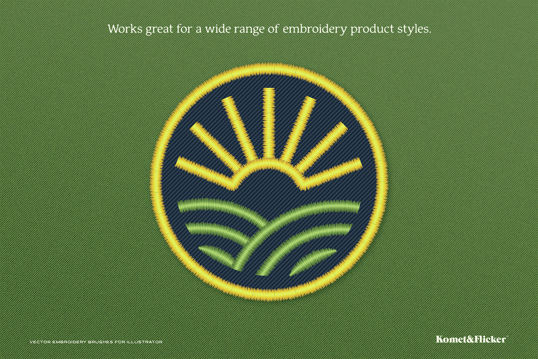 Vector Embroidery Brushes for Illustrator 7