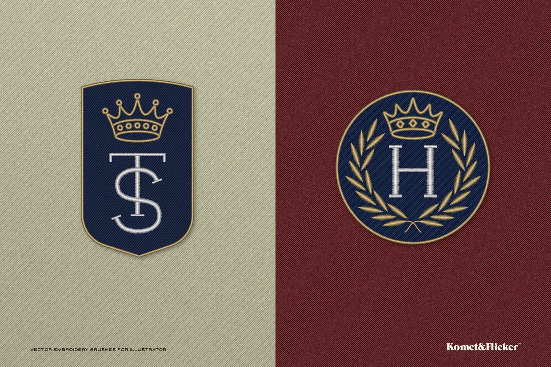 Vector Embroidery Brushes for Illustrator 8