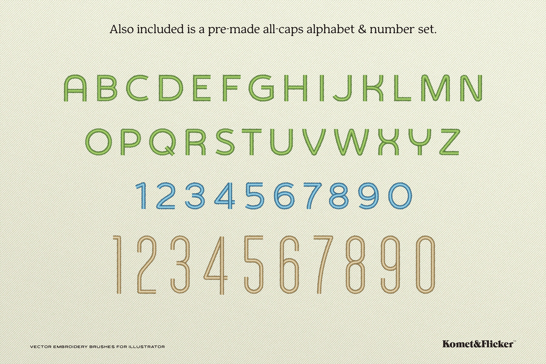 Vector Embroidery Brushes for Illustrator 11