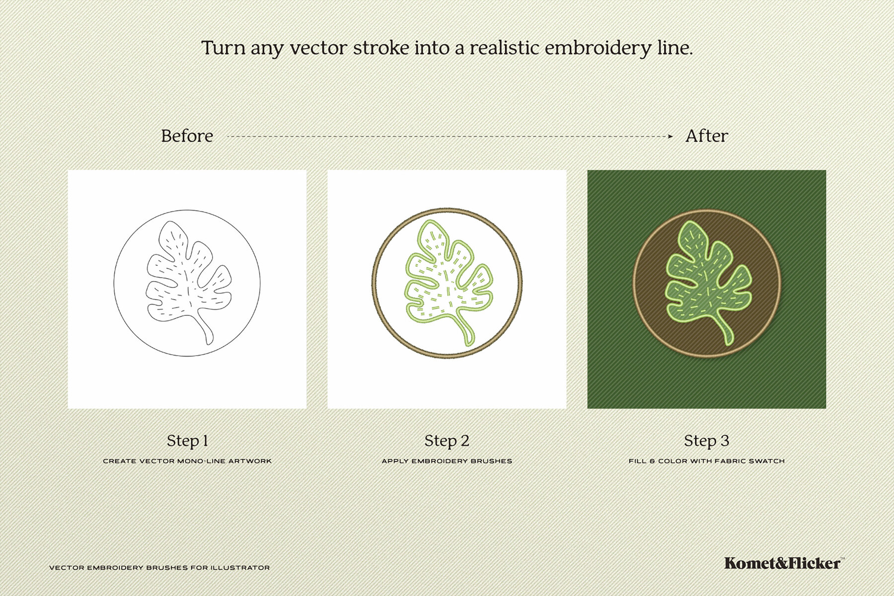 Vector Embroidery Brushes for Illustrator 13