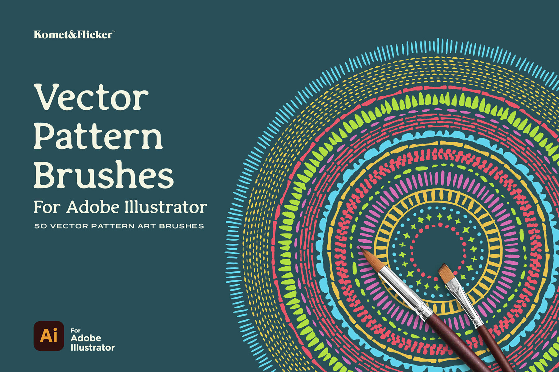 Vector Pattern Brushes for Illustrator 1