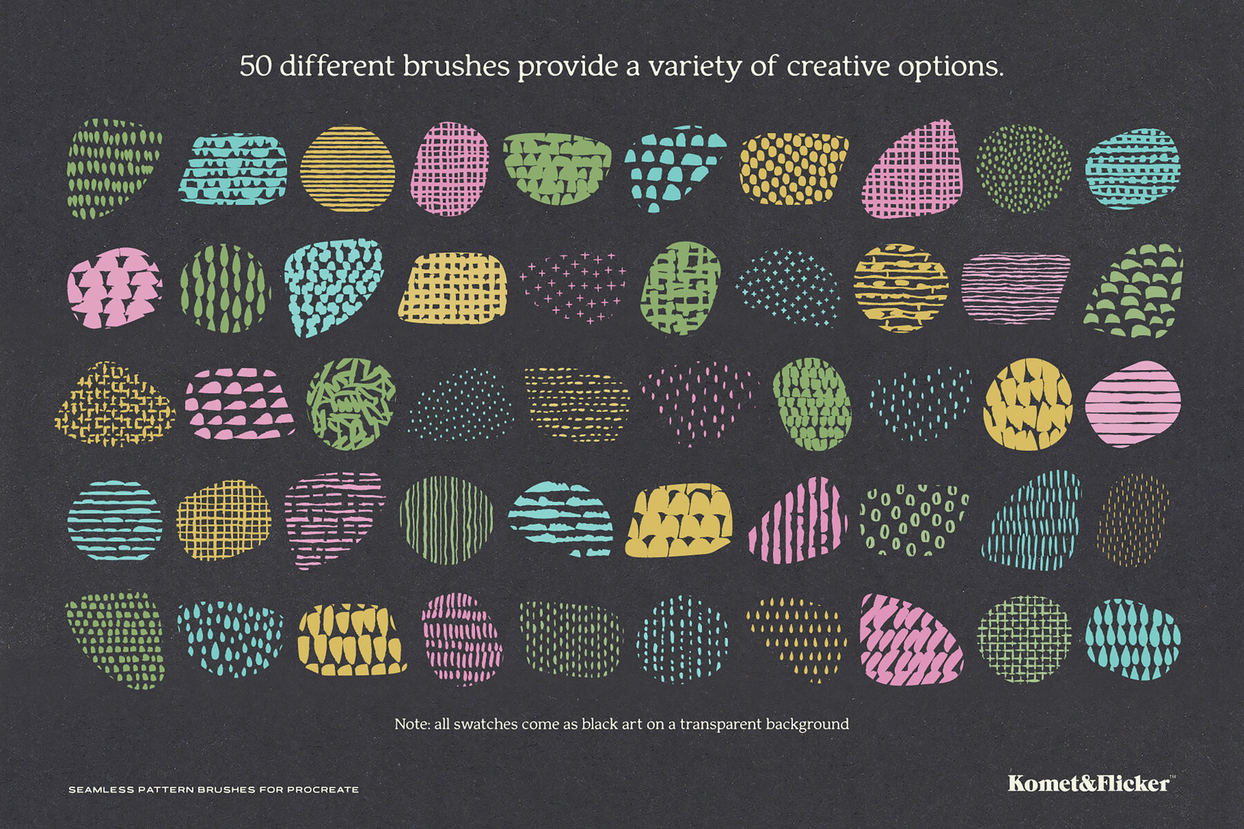 Seamless Pattern Brushes for Procreate 8