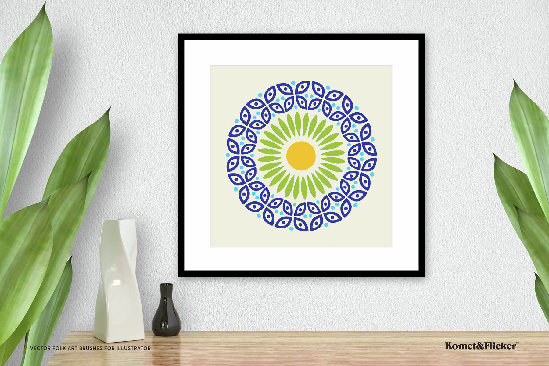 Vector Folk Art Brushes for Illustrator 3