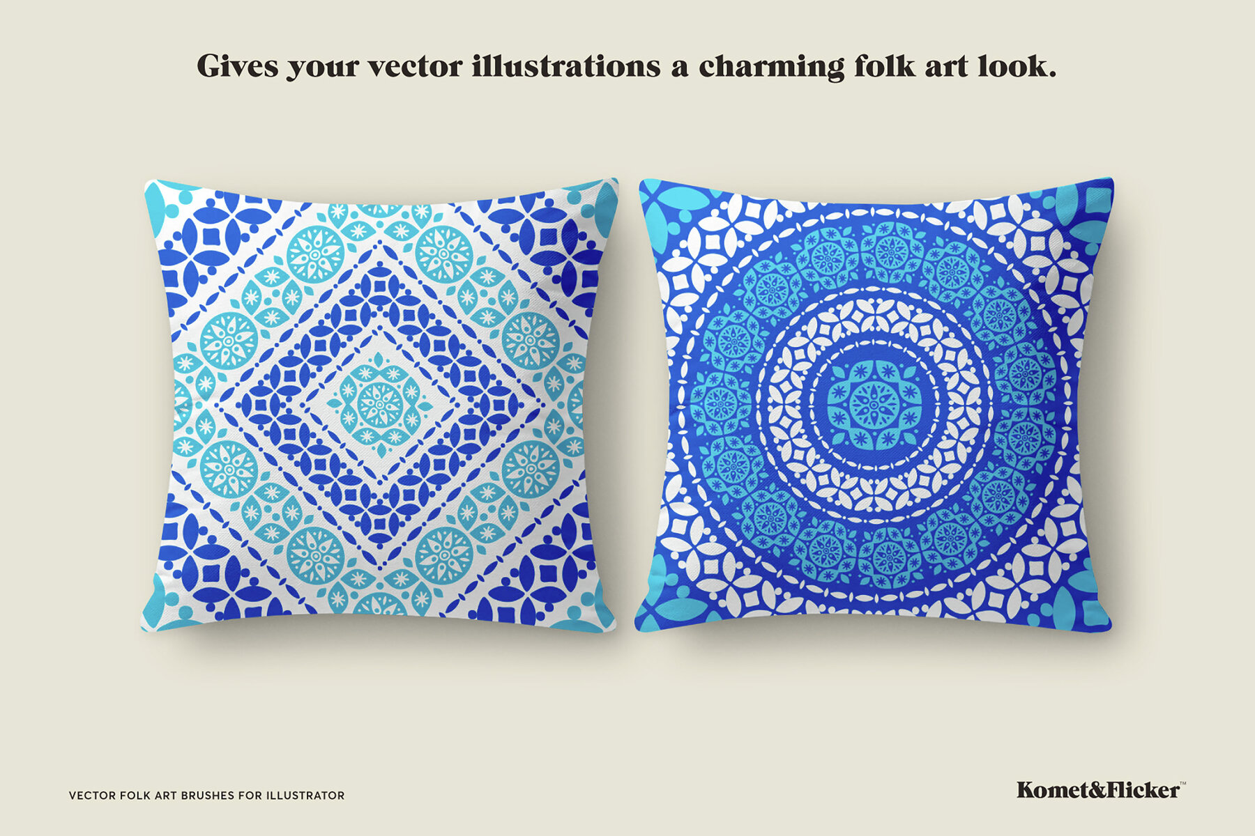 Vector Folk Art Brushes for Illustrator 4