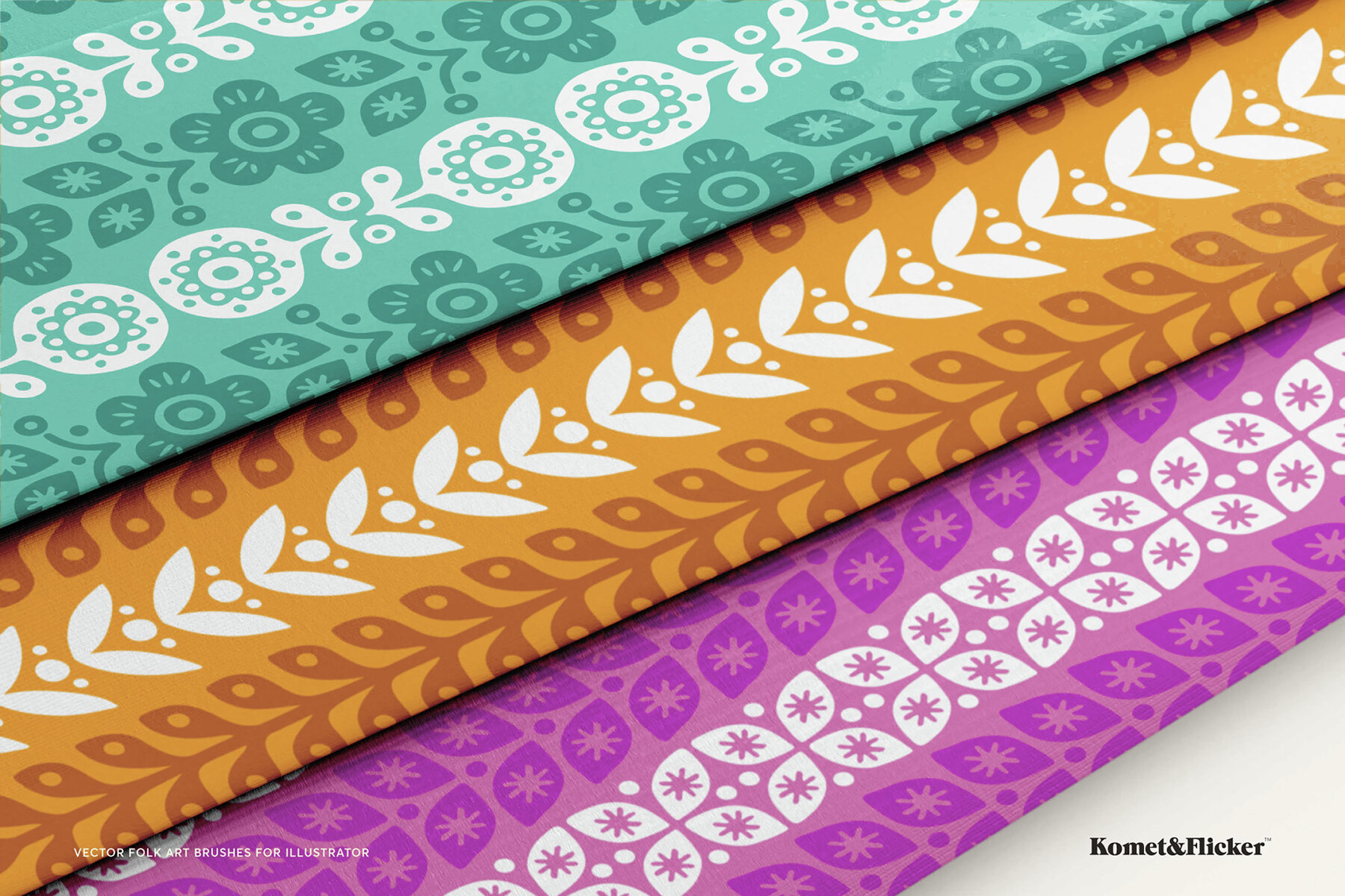 Vector Folk Art Brushes for Illustrator 8