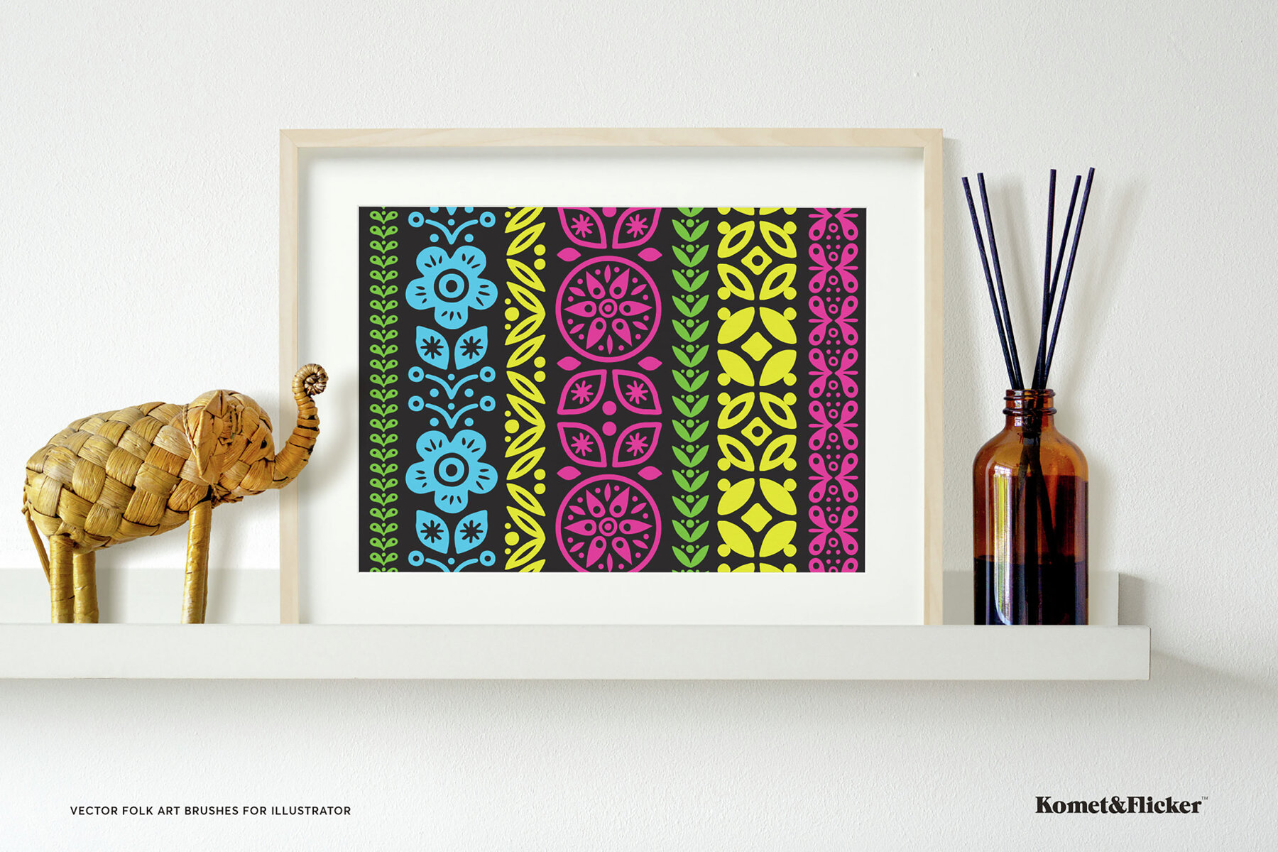 Vector Folk Art Brushes for Illustrator 9