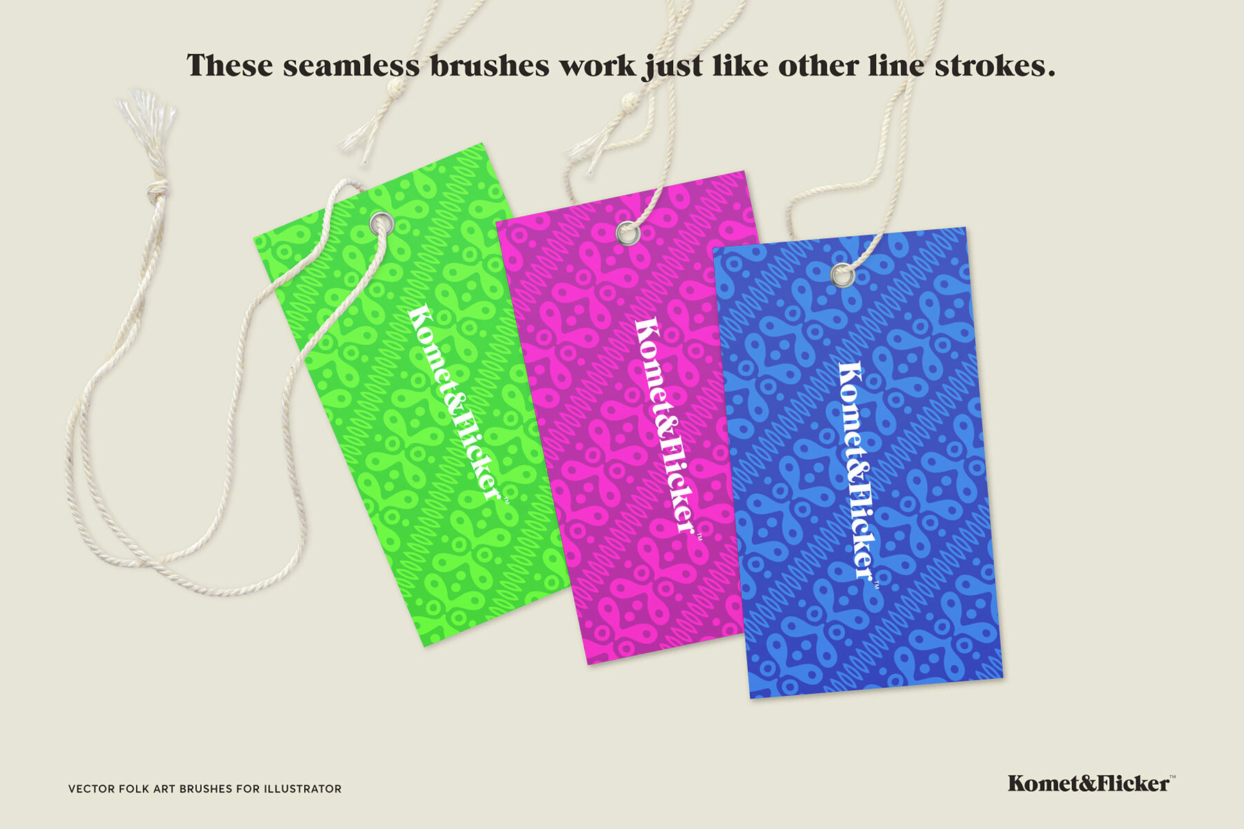 Vector Folk Art Brushes for Illustrator 11