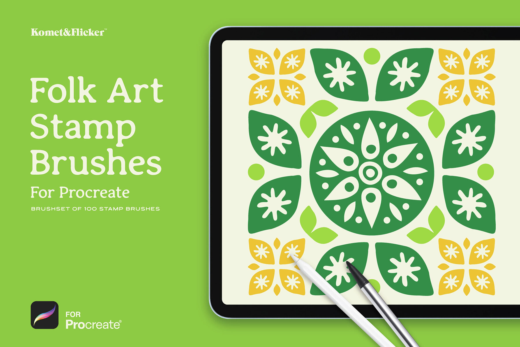Folk Art Stamp Brushes for Procreate 1