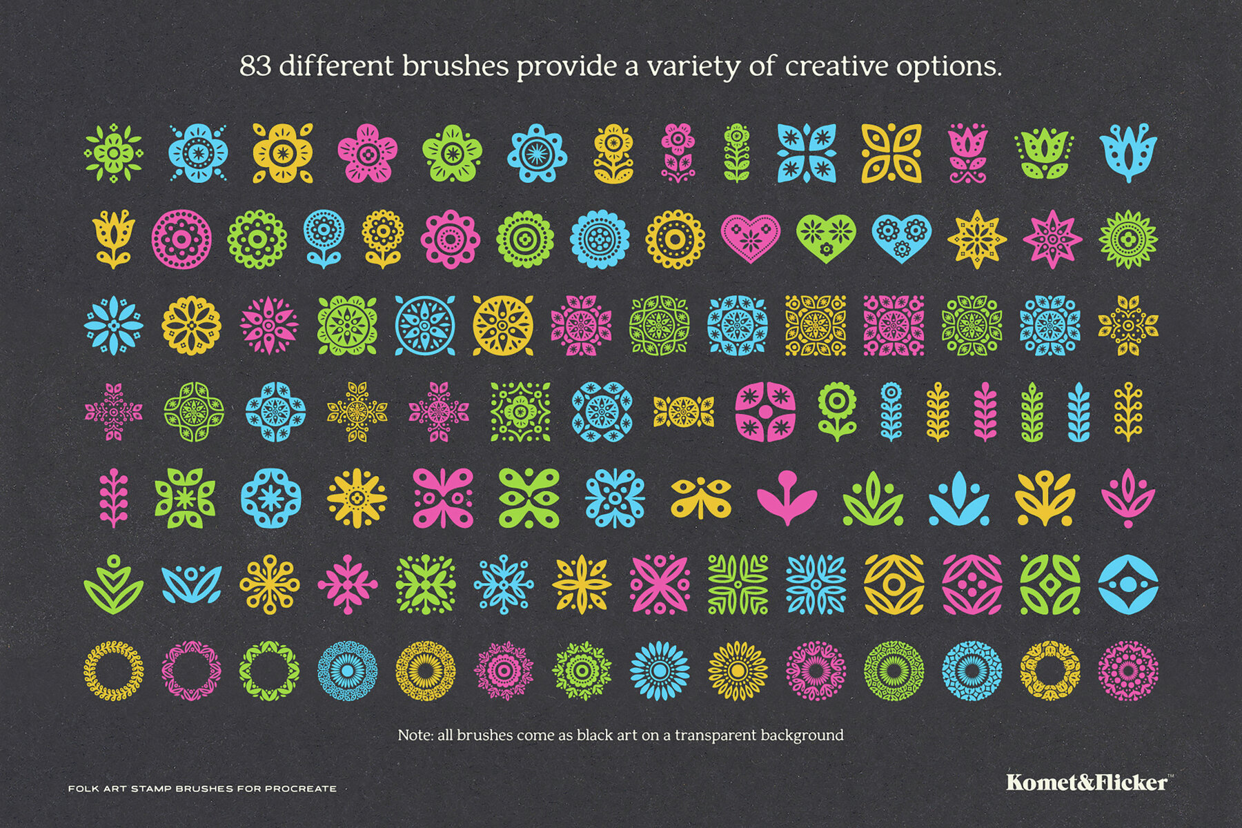 Folk Art Stamp Brushes for Procreate 6