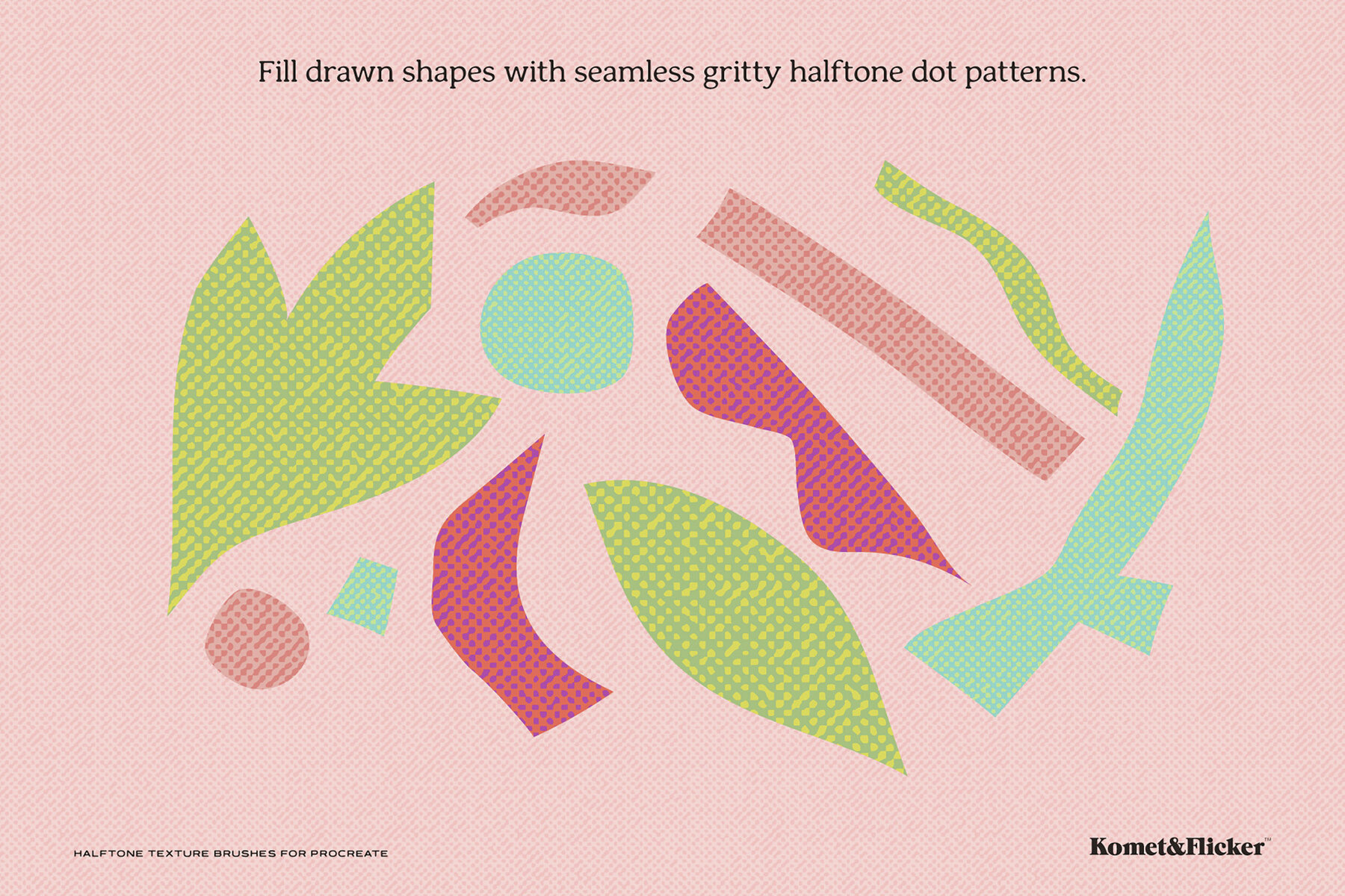Halftone Texture Brushes for Procreate 2
