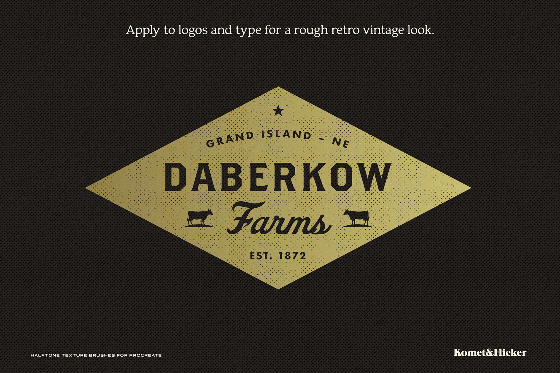 Halftone Texture Brushes for Procreate 11