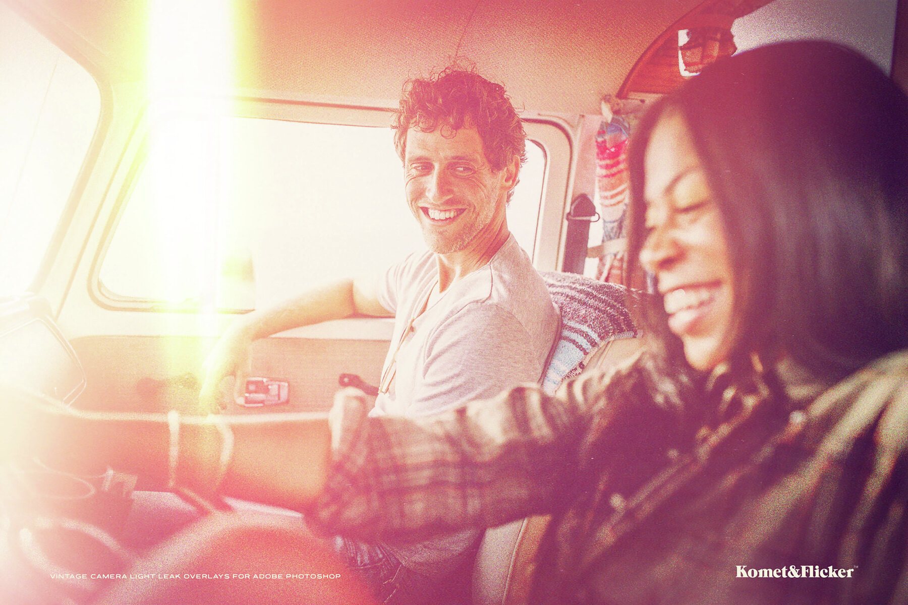 Vintage Camera Light Leak Overlays for Photoshop 8