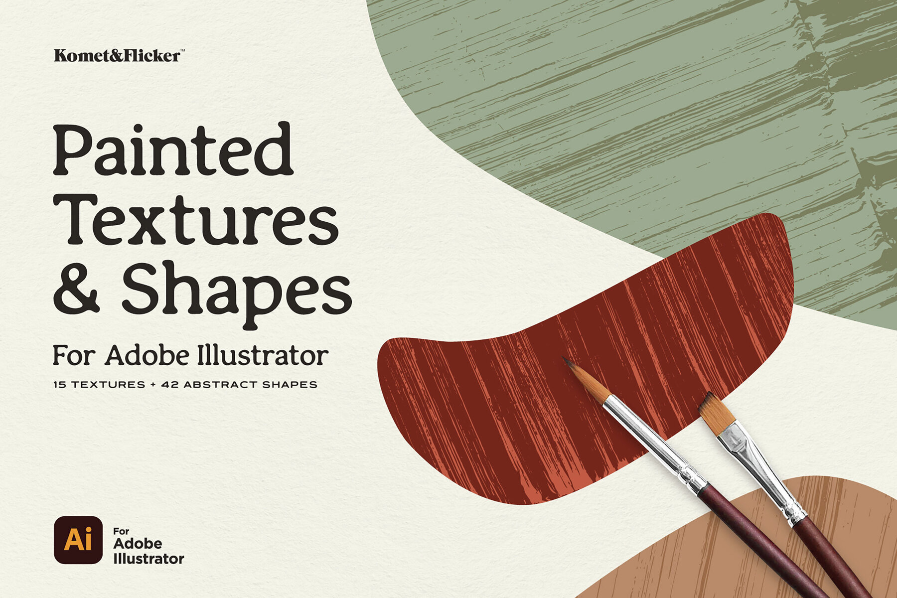 Painted Textures and Shapes for Illustrator 1
