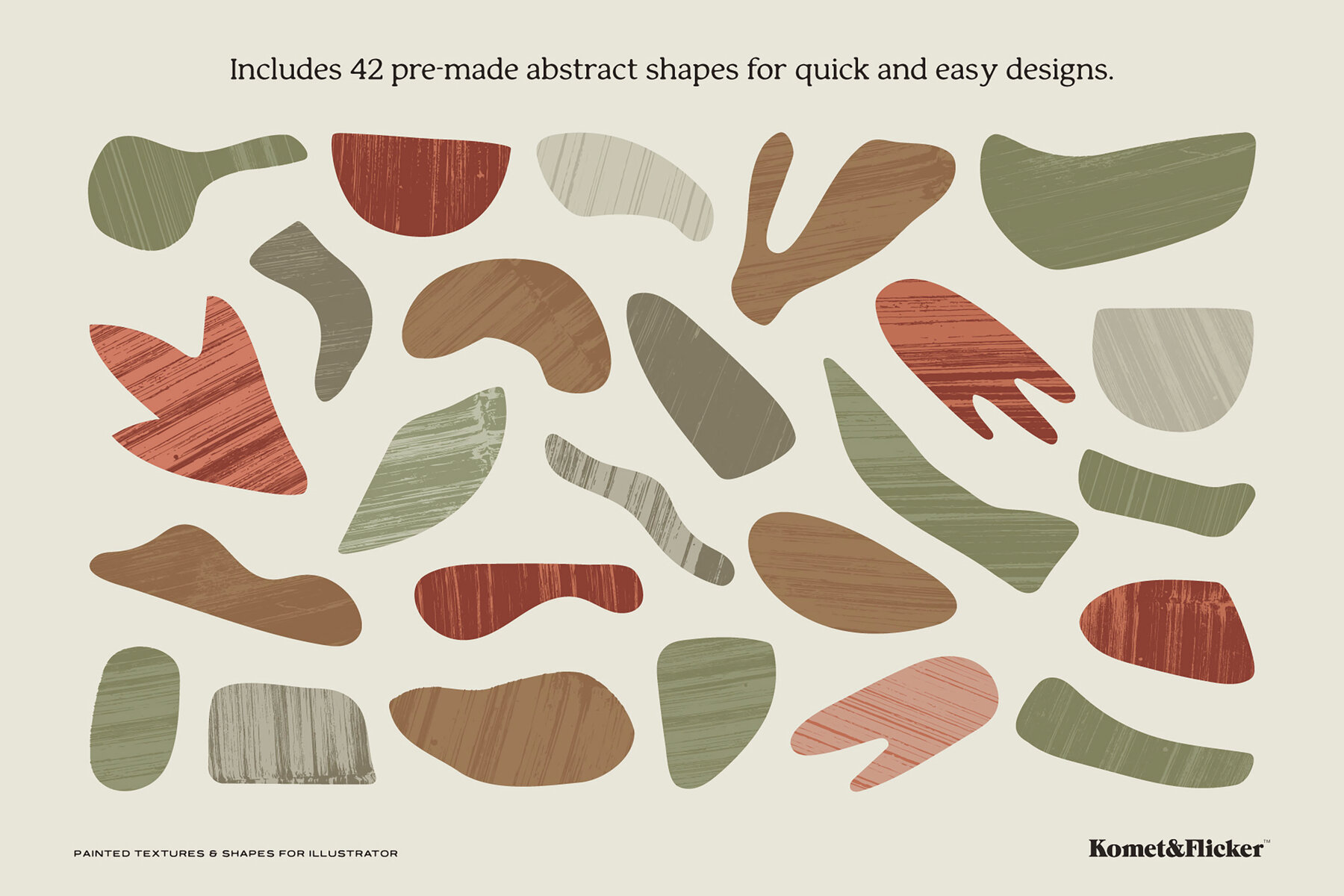 Painted Textures and Shapes for Illustrator 7