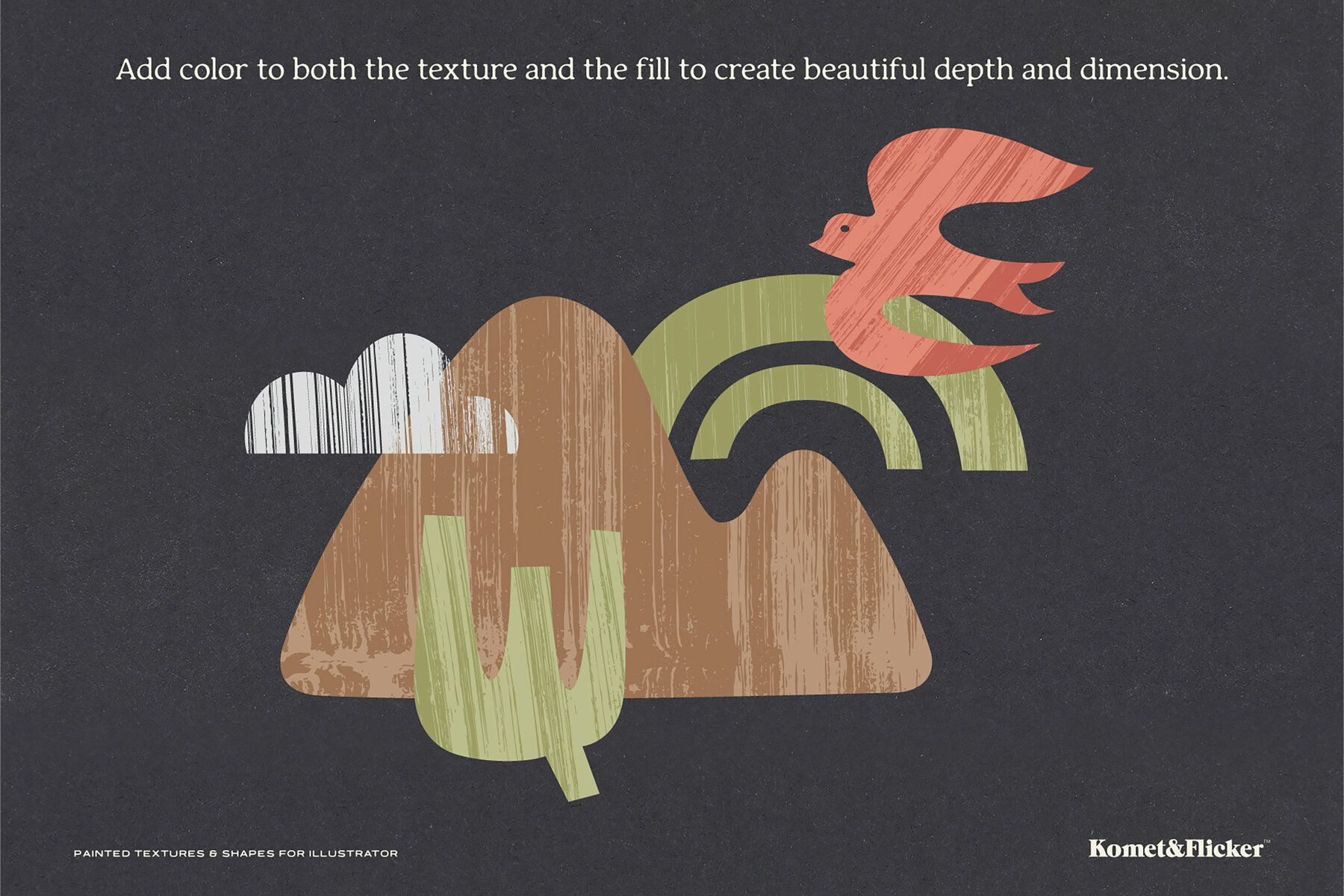 Painted Textures and Shapes for Illustrator 10