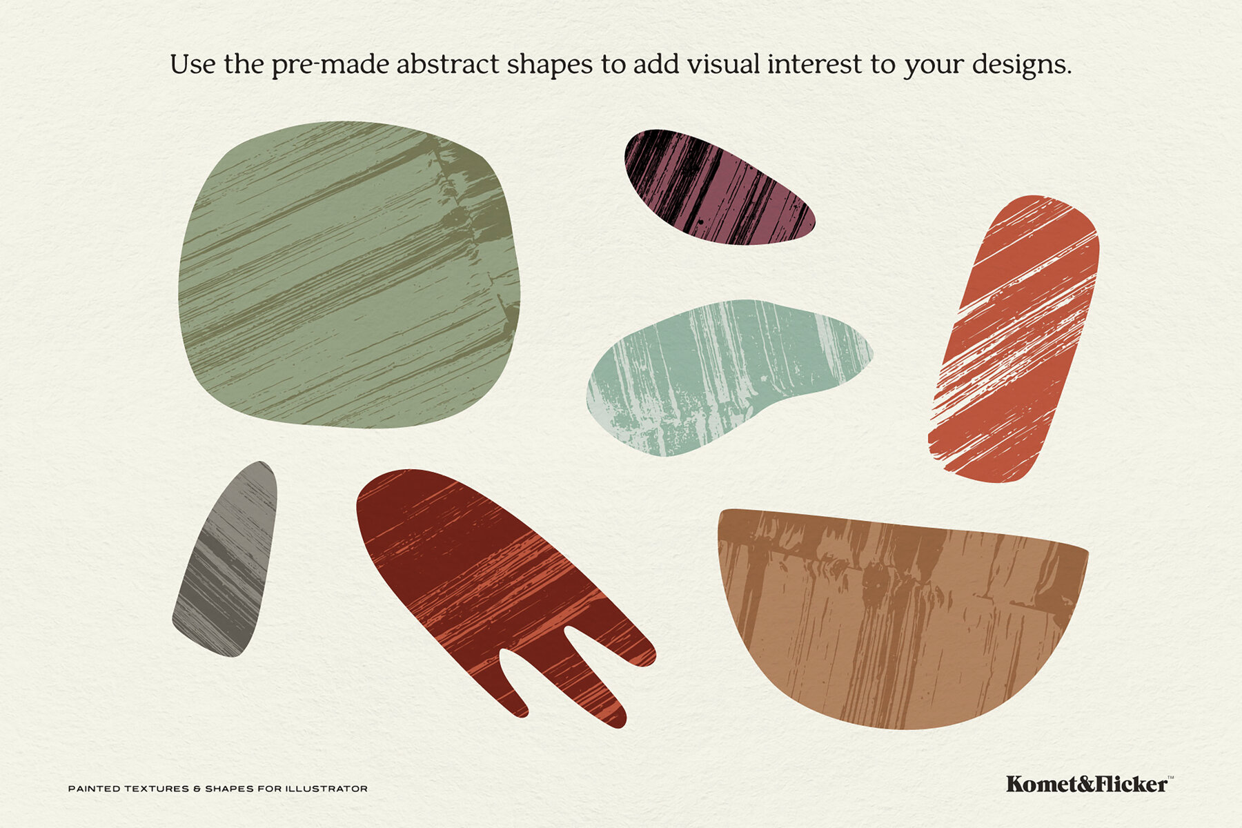 Painted Textures and Shapes for Illustrator 11