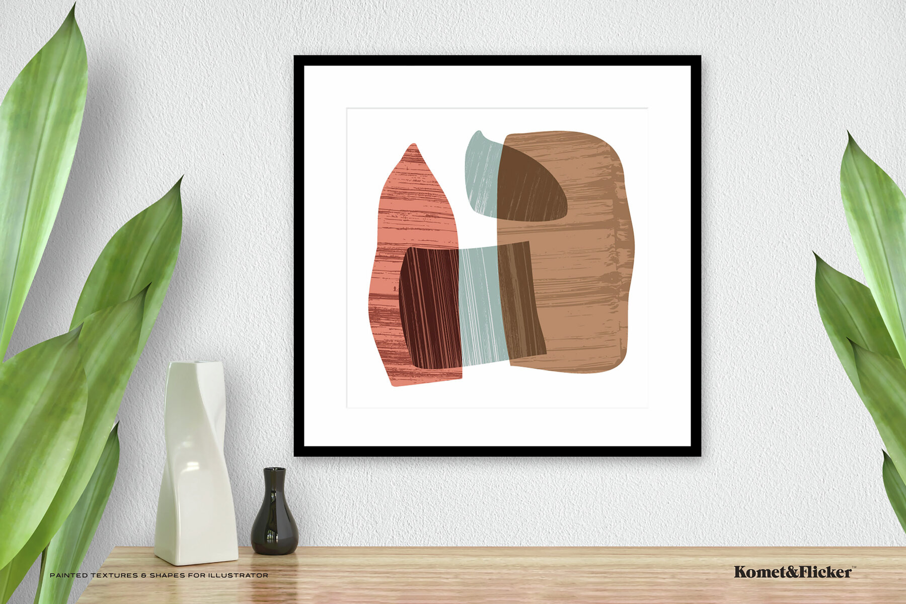 Painted Textures and Shapes for Illustrator 15