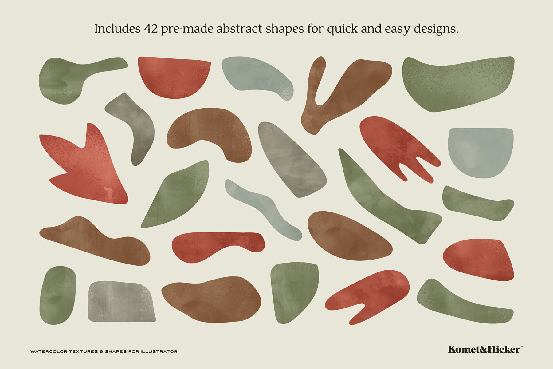 Watercolor Textures and Shapes for Illustrator 6