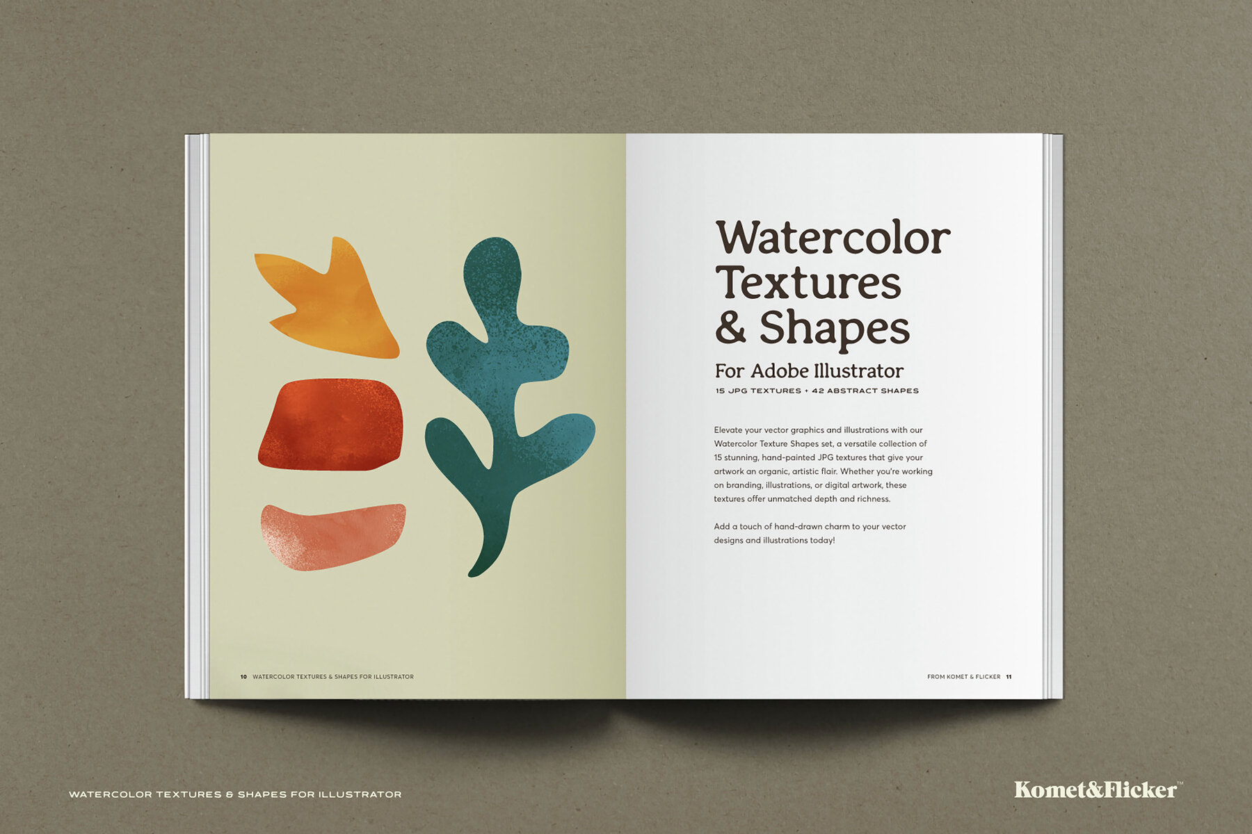 Watercolor Textures and Shapes for Illustrator 8