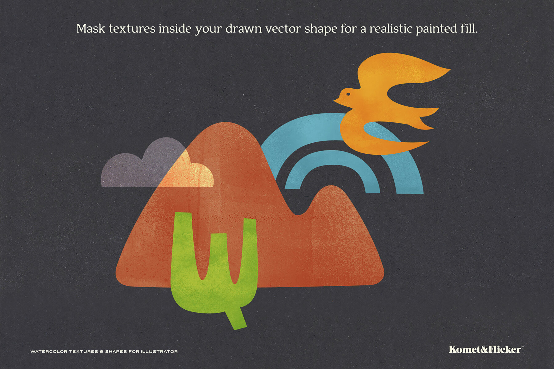 Watercolor Textures and Shapes for Illustrator 10