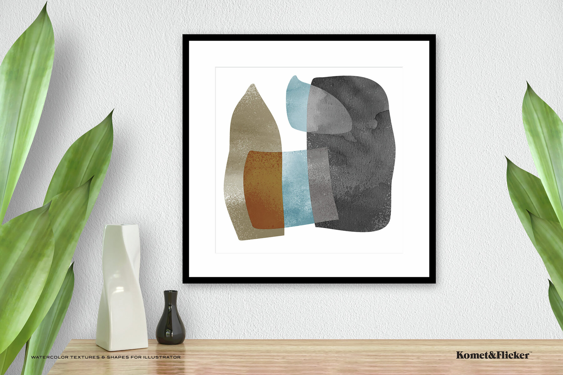 Watercolor Textures and Shapes for Illustrator 13