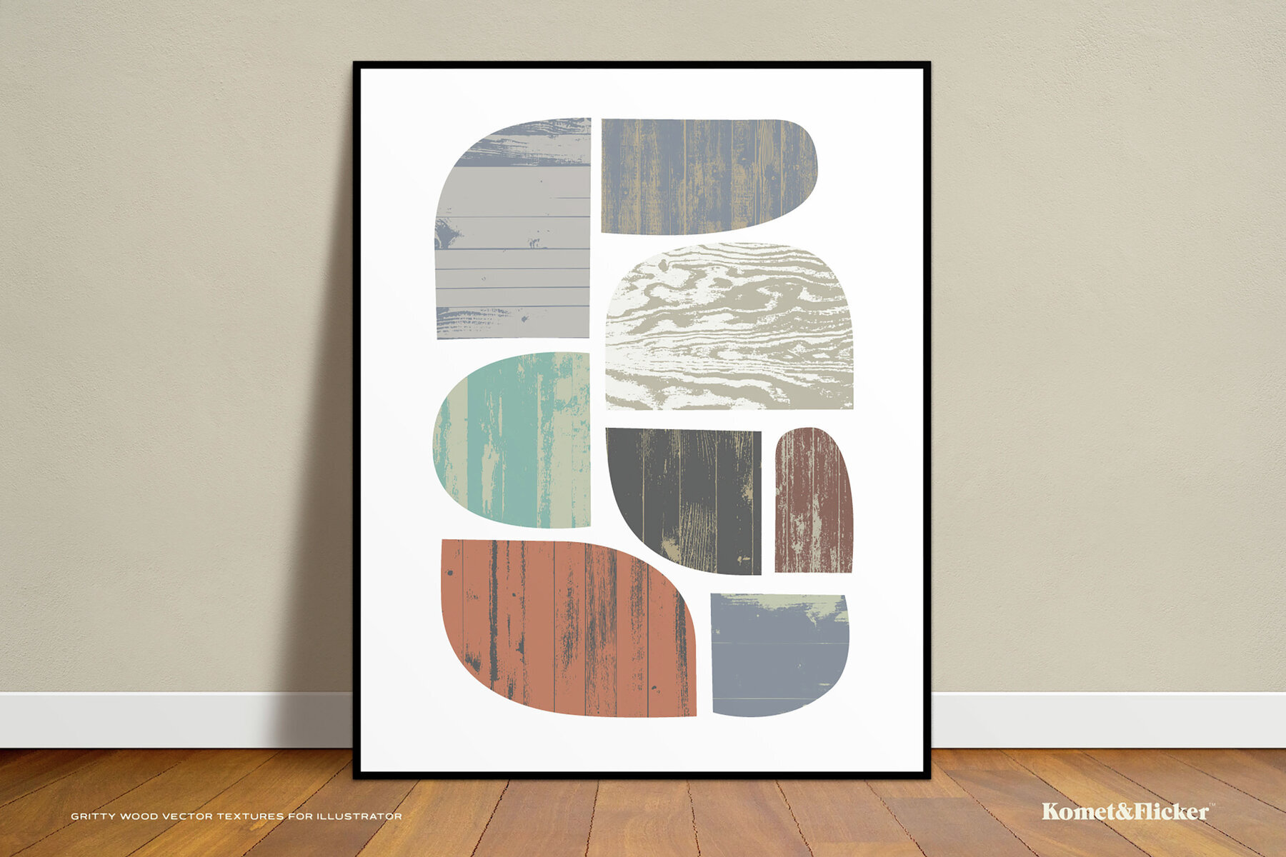 Gritty Vector Wood Textures for Illustrator 3