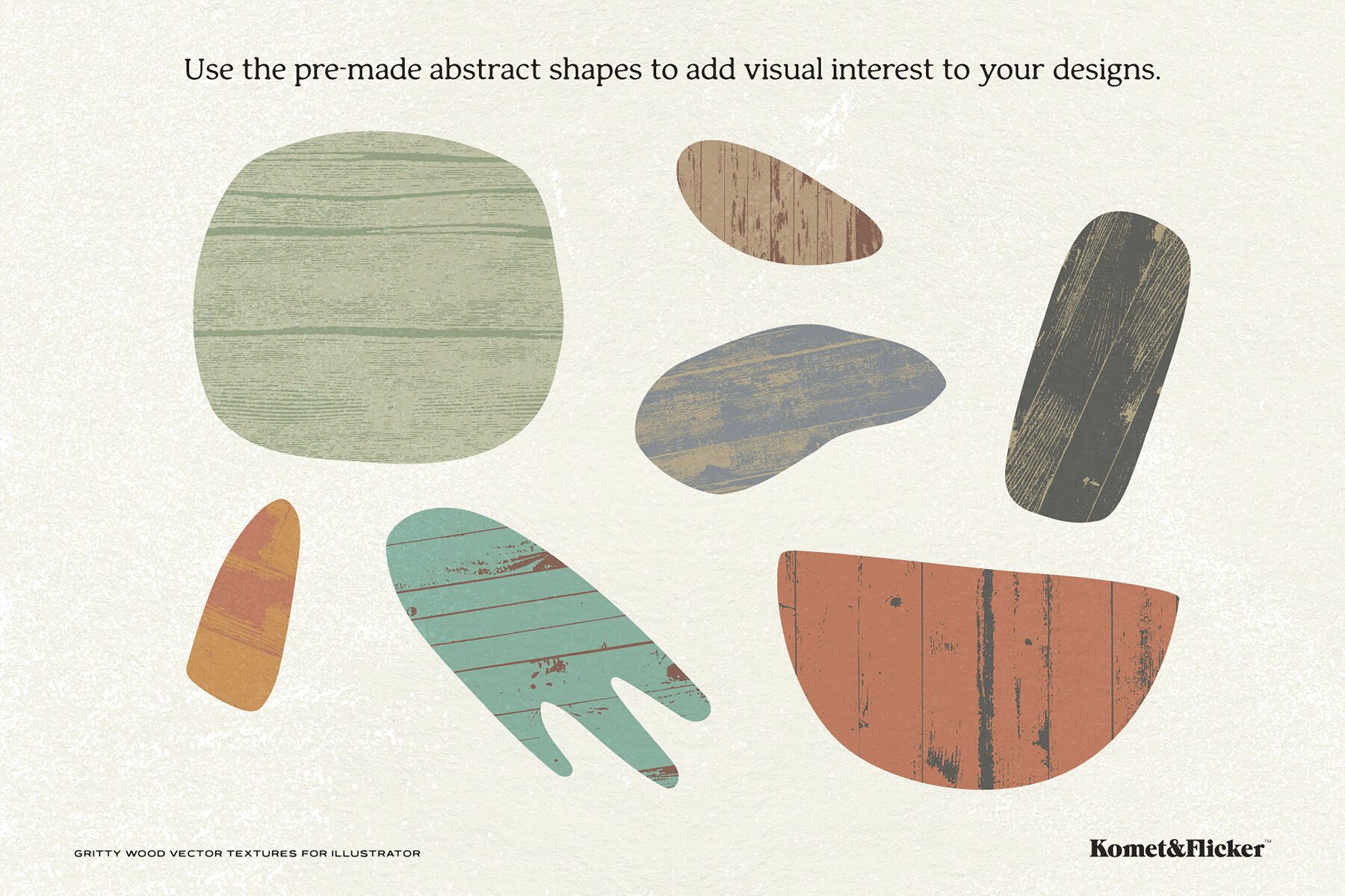 Gritty Vector Wood Textures for Illustrator 10