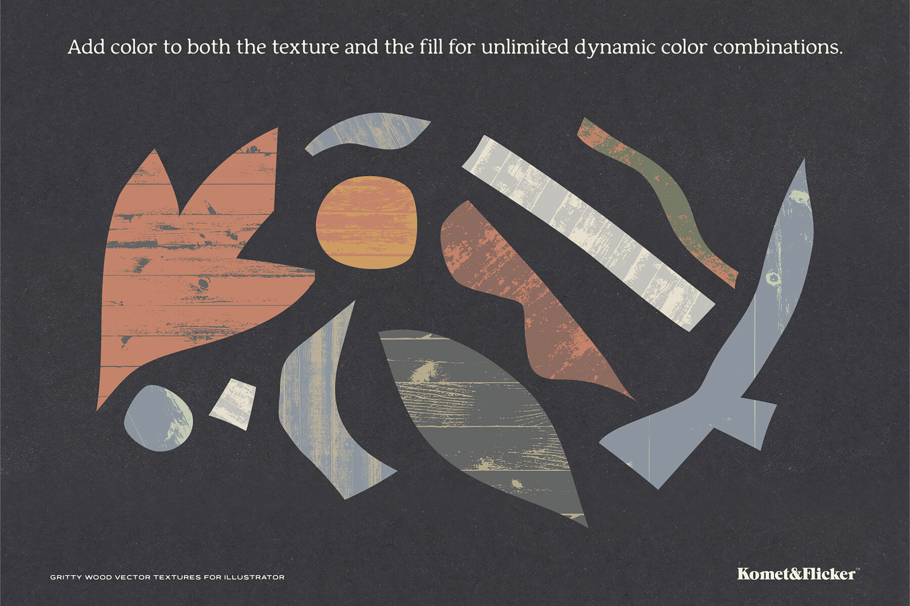 Gritty Vector Wood Textures for Illustrator 12