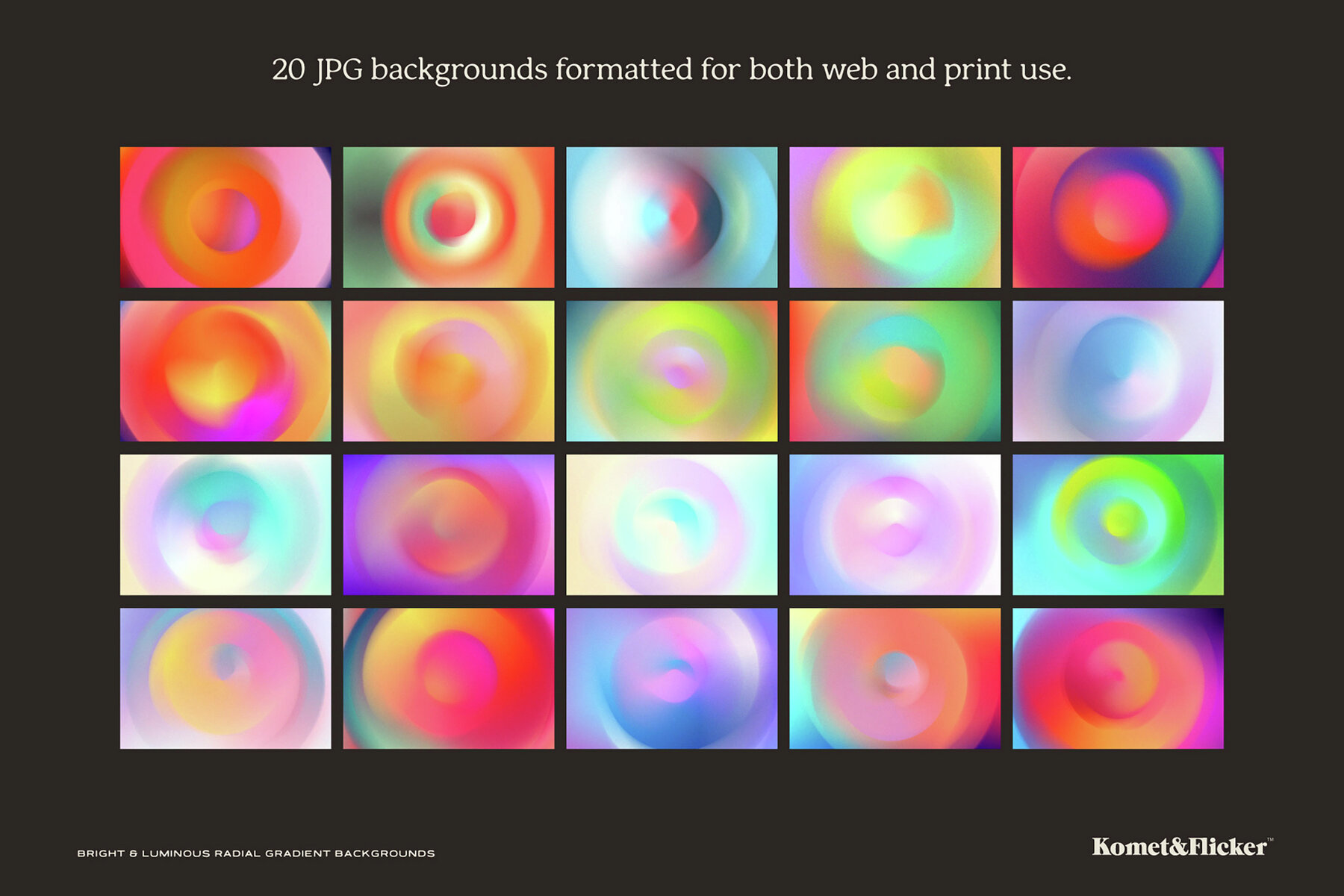 Bright and Luminous Radial Gradient Backgrounds 14