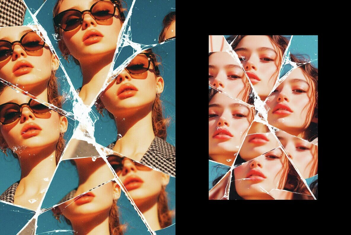 Mirrored Glass Photo Effect 3