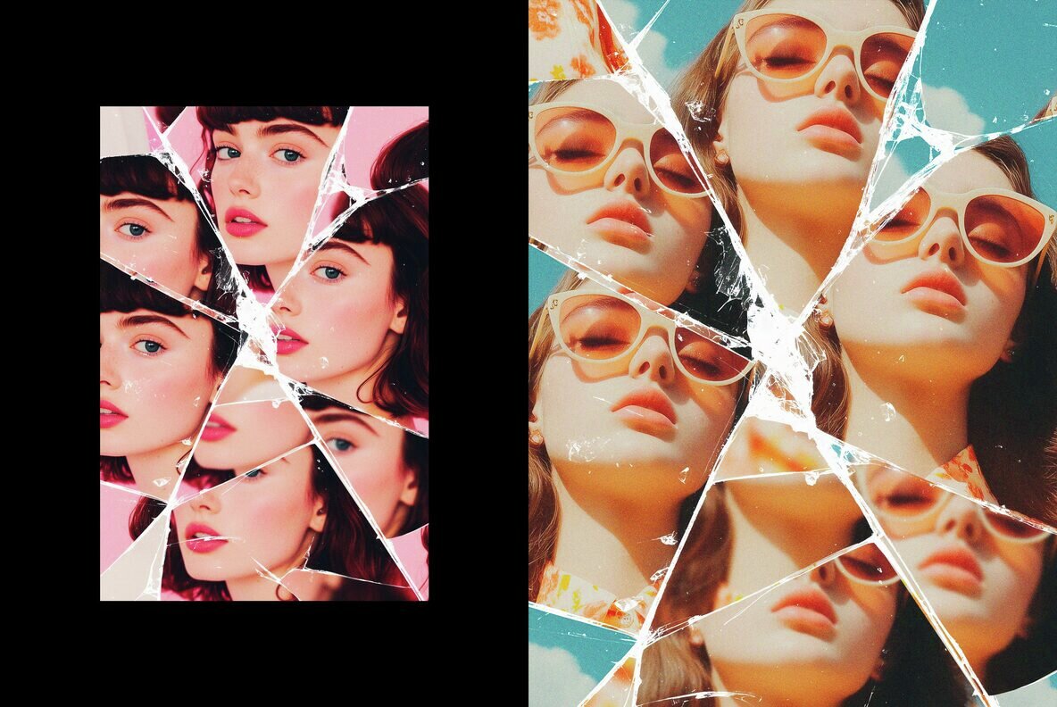 Mirrored Glass Photo Effect 5