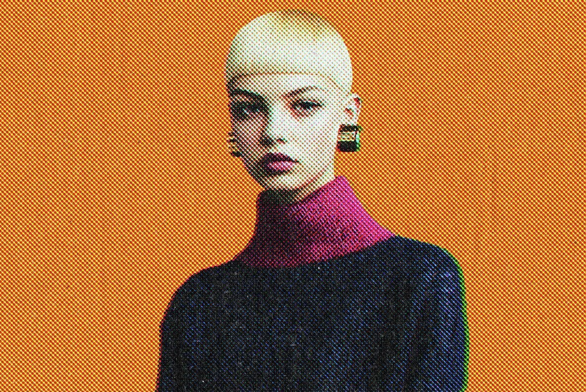 Vintage Anaglyph Halftone Effect 2