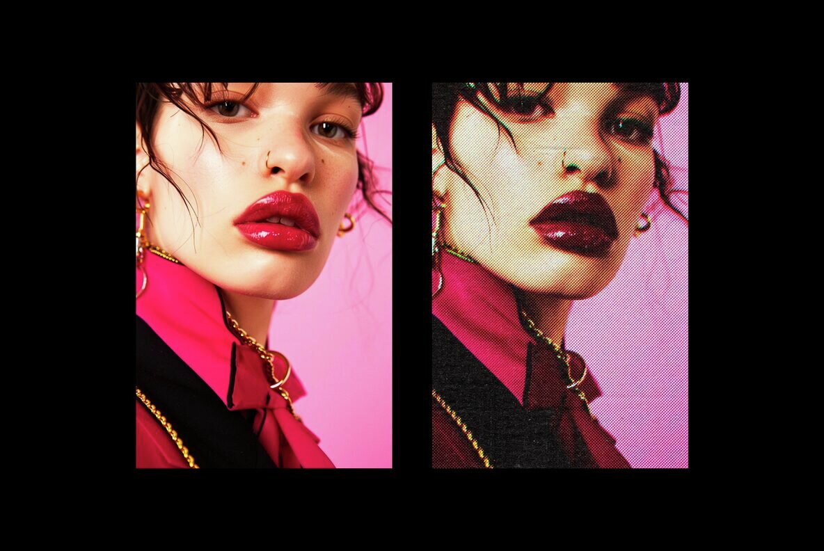 Vintage Anaglyph Halftone Effect 6