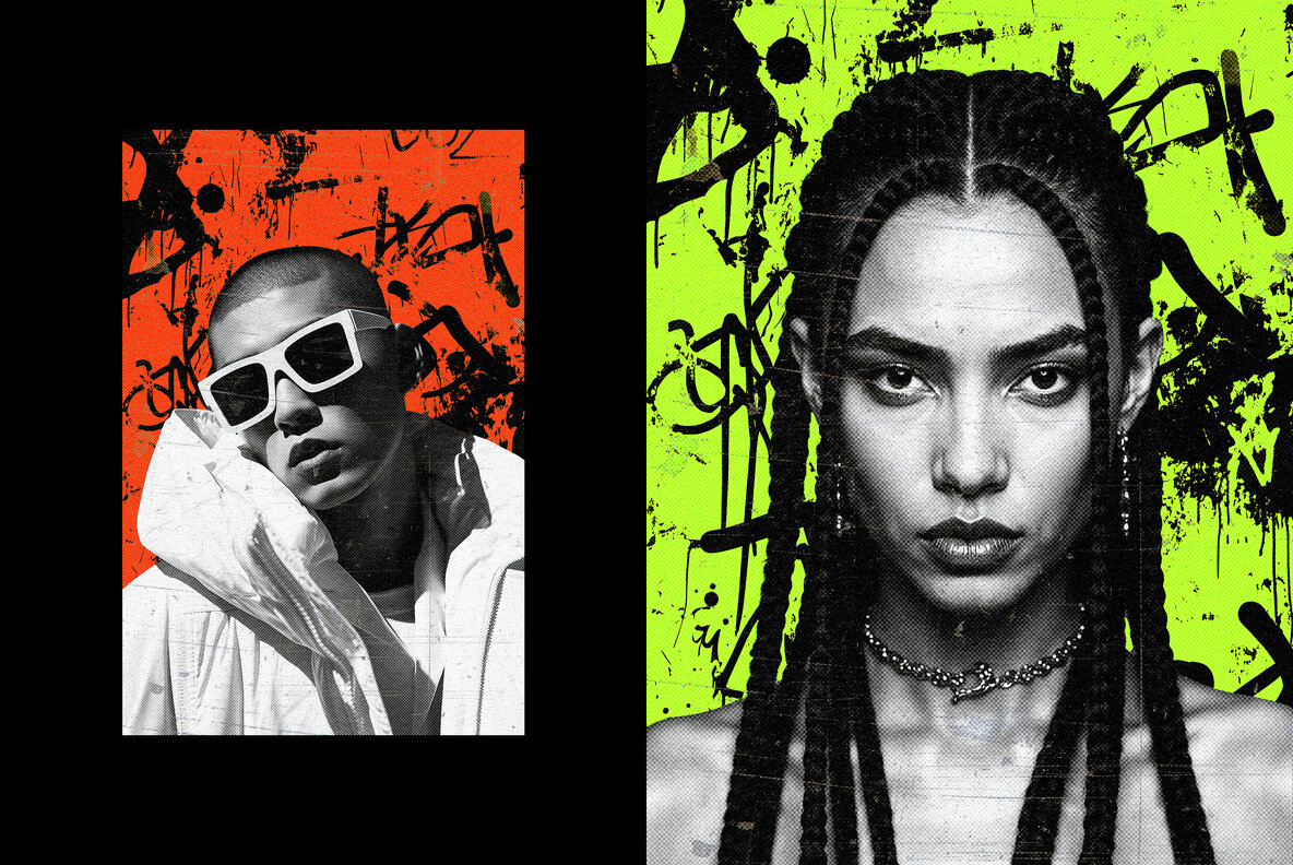 Urban Graffiti Collage Photo Effect 4