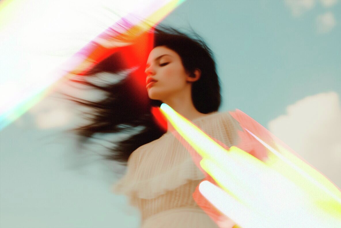 Rainbow Light Leaks Overlays 5