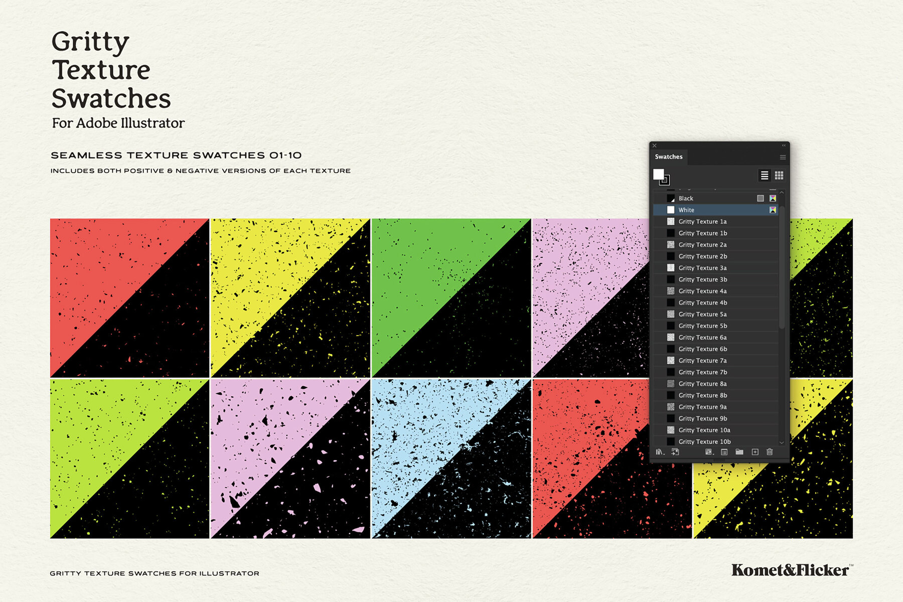 Gritty Texture Swatches for Illustrator 11